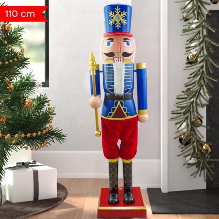 Soldato Schiaccianoci Gigante Blu 392046 Altezza 110 cm Suoni, Luci e Movimento