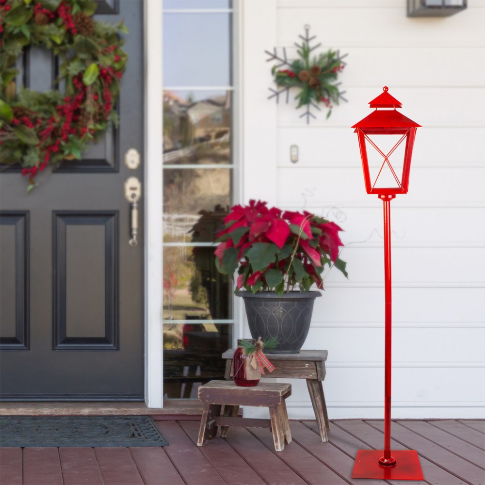 Lampione Rosso Di Natale 744013 Decorazione in...