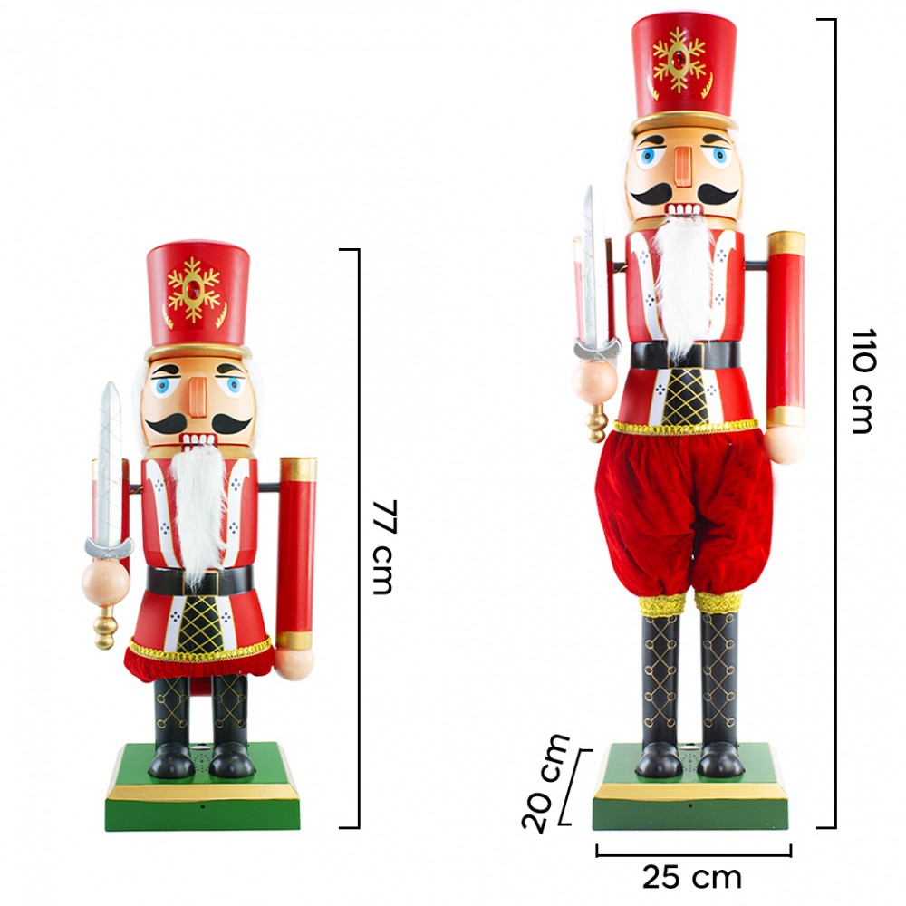 Soldato Schiaccianoci Gigante Rosso 392045 110...