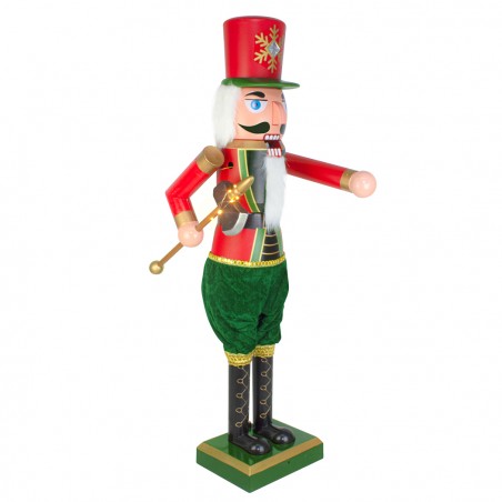 Soldato Schiaccianoci Verde Gigante 392030 160 Cm con Musica, Luci e Movimento