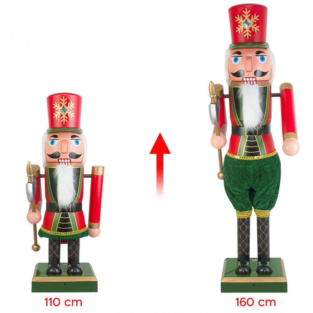 Soldato Schiaccianoci Verde Gigante 392030 160...