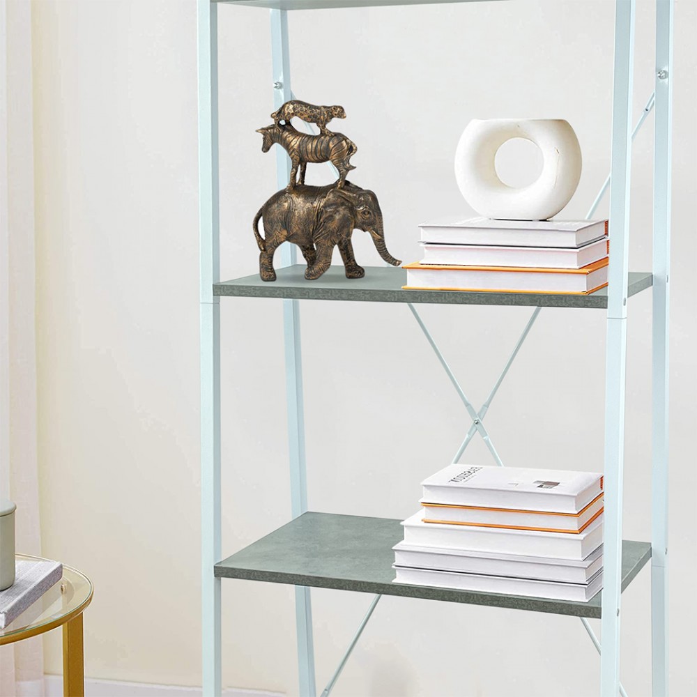 Libreria Scaffale Industrial in Metallo con 4...