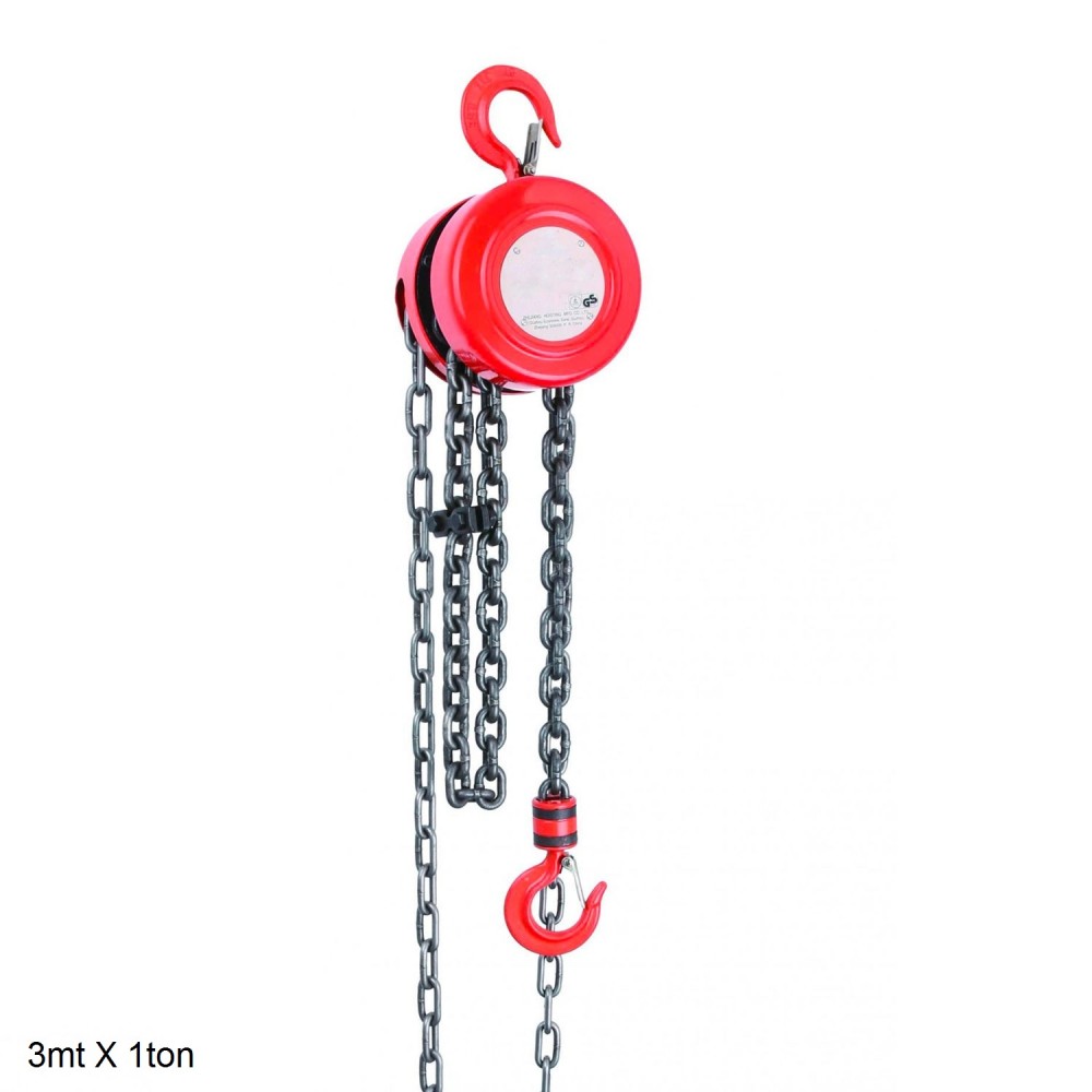 Argano a catena manuale 3 mt 1 ton paranco...