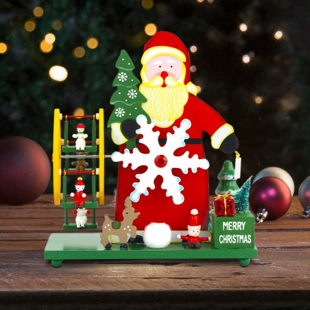 Ruota Panoramica Carillon a Forma di Babbo Natale 740282 Musica Movimento Corda