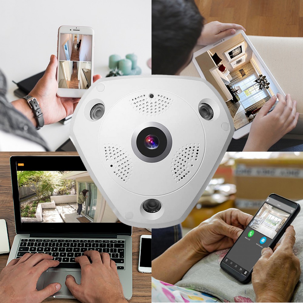 Telecamera di Sorveglianza Panoramica 3D VR CAM...