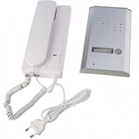 Citofono da Parete Monofamiliare 4 Fili 220V Distanza 200mt Apertura Pulsante