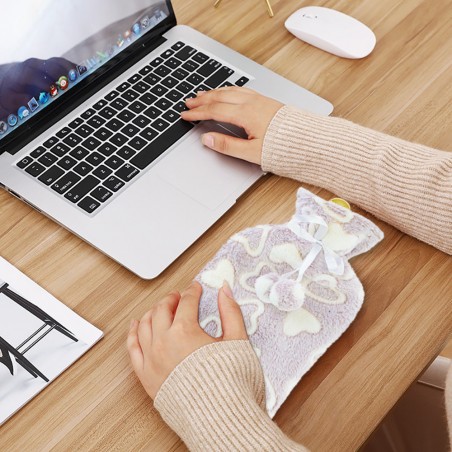 Borsa per Acqua Calda 567910 2L con Fodera in Morbido Peluche Riscalda e Rilassa