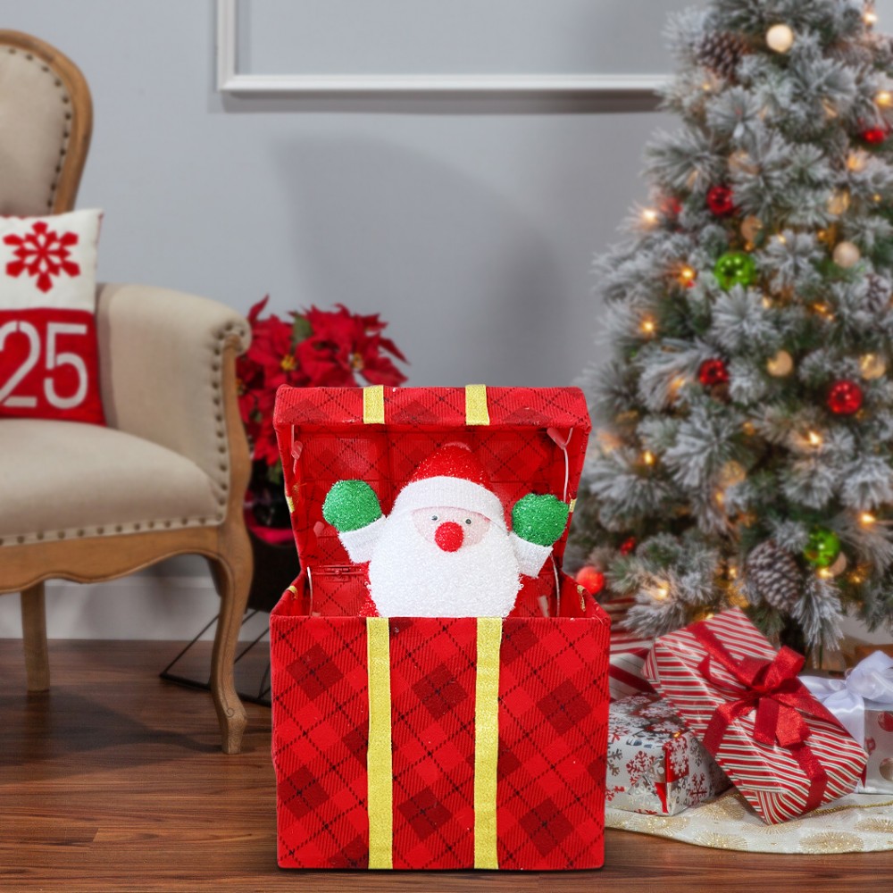 Scatola Regalo di Babbo Natale 401003 Addobbo...