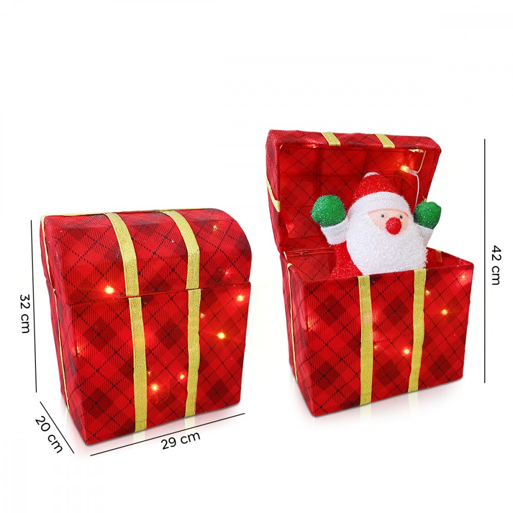 Scatola Regalo di Babbo Natale 401003 Addobbo...