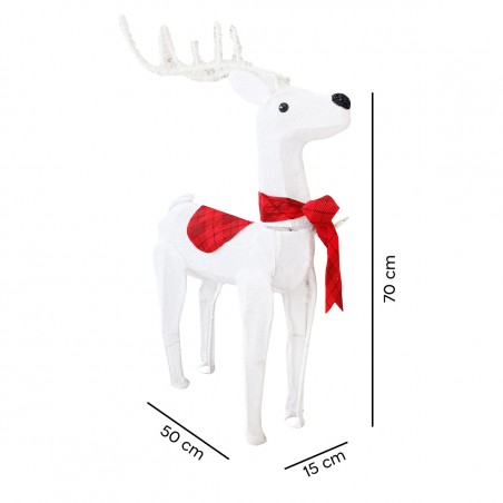 Renna Natalizia con Luci e Movimento 401002 Decorazione di Natale 70Hx15x50cm