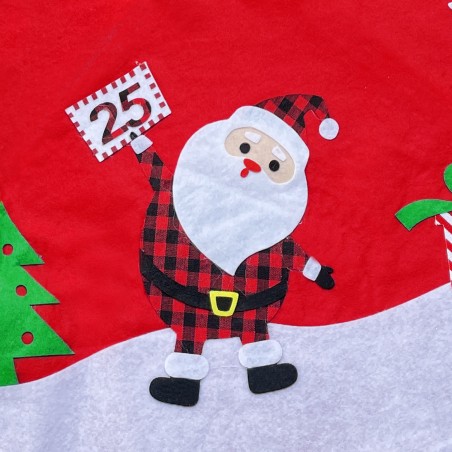 Tappeto per Albero di Natale 093581 con Vari Personaggi 100cm Gonna Base Albero