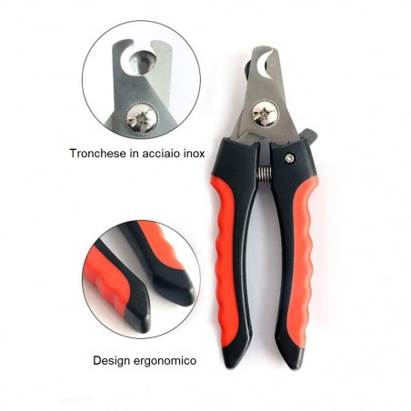 Tronchesina in Acciaio Tagliaunghie Animali per Cani e Gatti