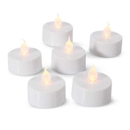 Set 10 Candele 1 Led Effetto Fiamma con Luce Calda a Batteria Decorazione Casa