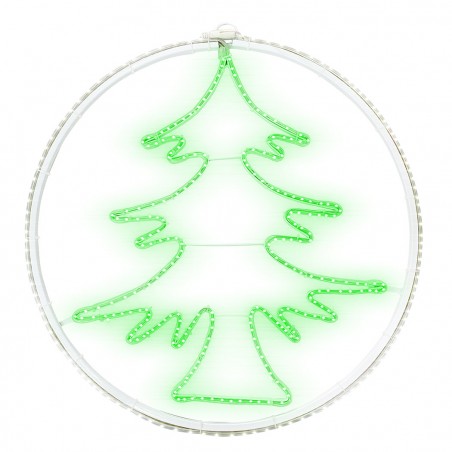 Albero di Natale Da Parete Neon 60x60cm Luce Fredda 420Led Decorazione Natalizia