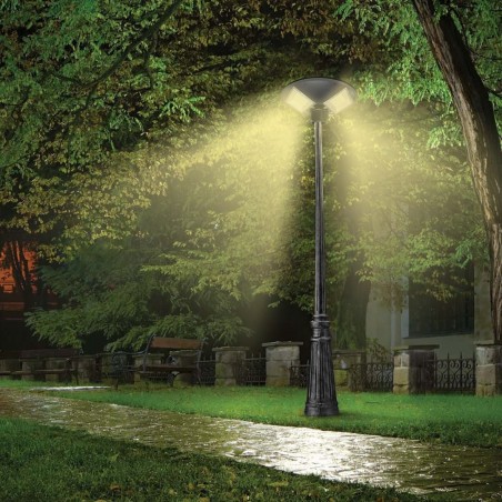 Faro Solare Stradale 031507 150W con Palo Curvo da Parete e Telecomando 42x12cm