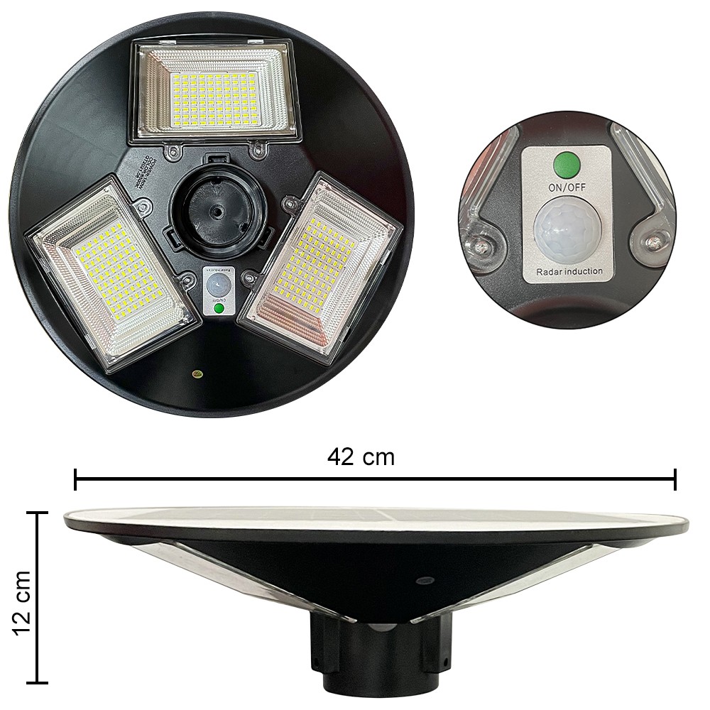 Faro Solare Stradale 031507 150W con Palo Curvo...