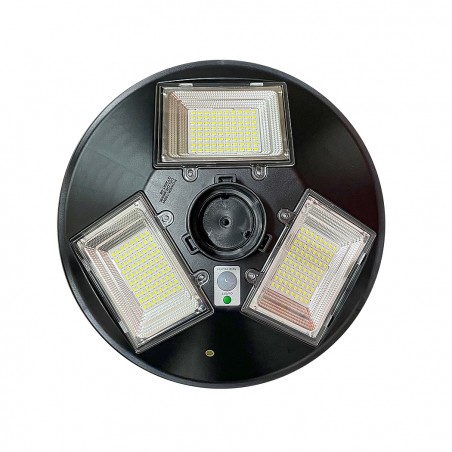Faro Solare Stradale 031507 150W con Palo Curvo da Parete e Telecomando 42x12cm