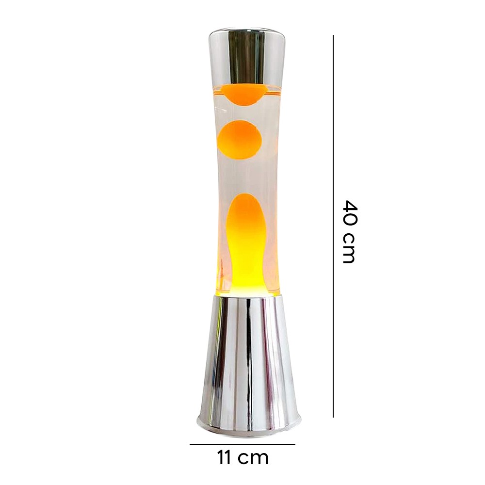 Lampada Lava Lamp 40 cm XL1771 Base Silver e...