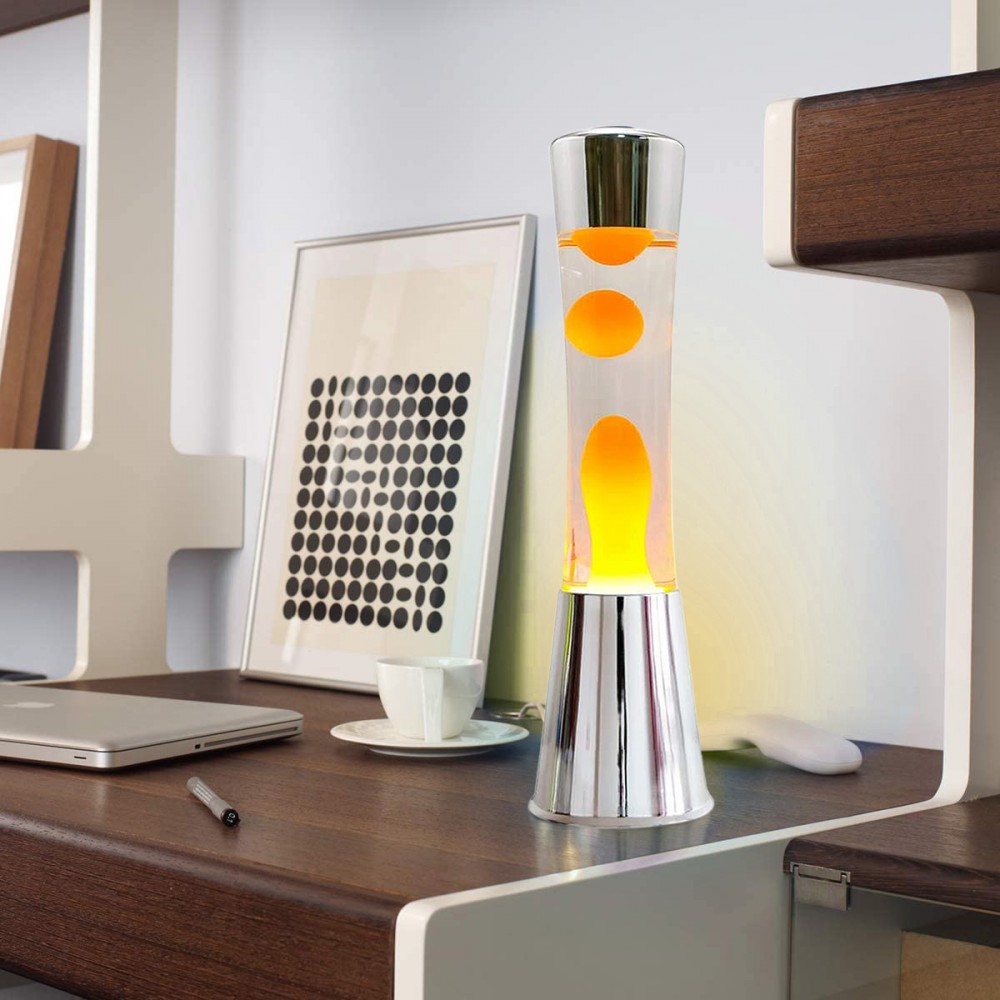 Lampada Lava Lamp 40 cm XL1771 Base Silver e...