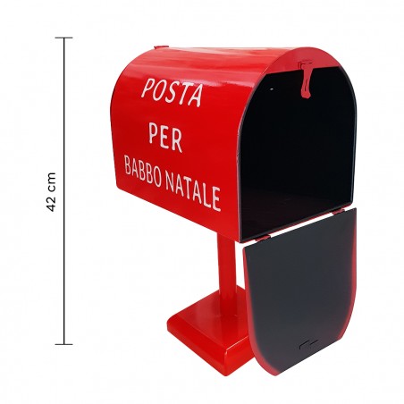 Cassetta della Posta Babbo Natale 42 cm Rossa 280036 Decorazione Natalizia