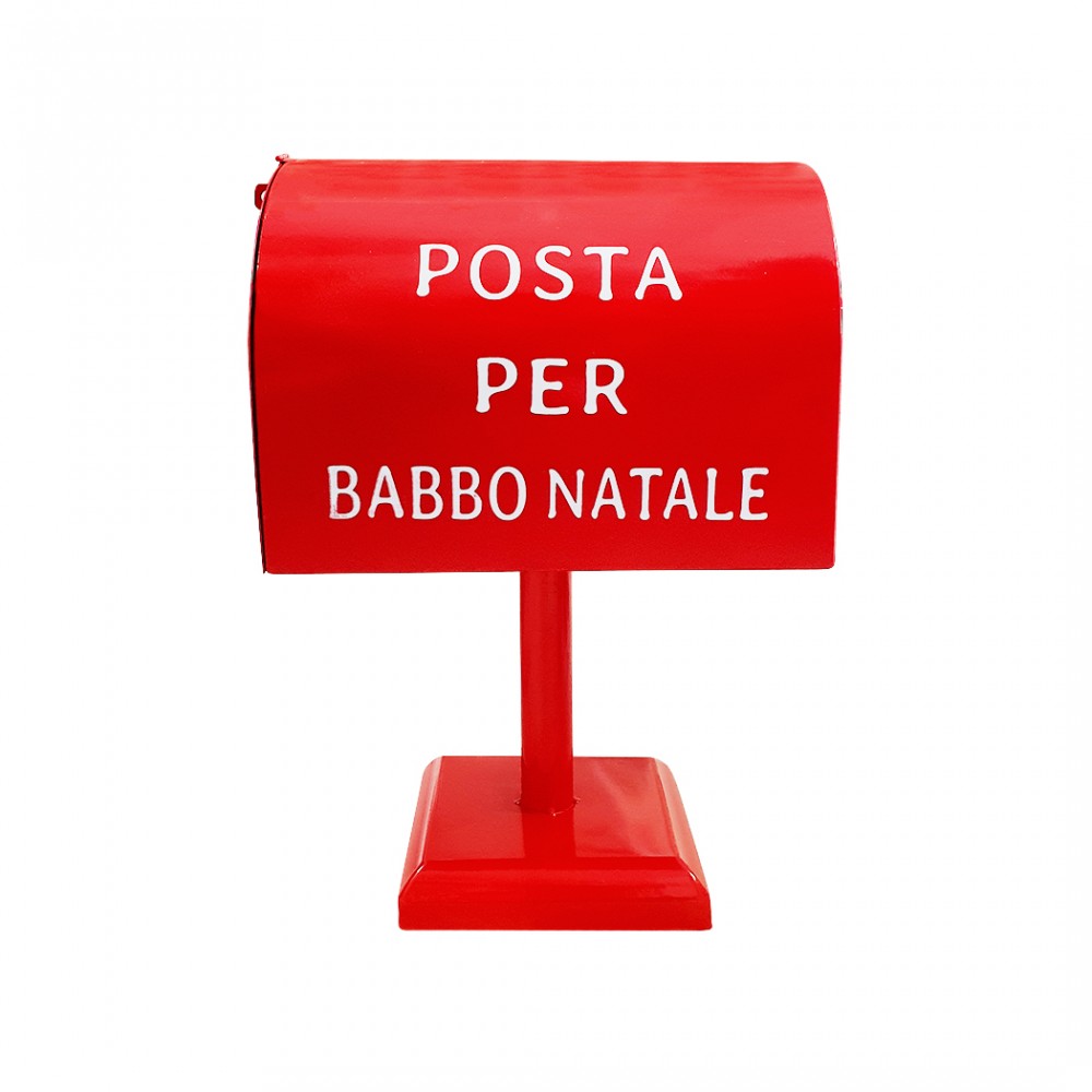 Cassetta della Posta Babbo Natale 42 cm Rossa 280036 Decorazione Natalizia