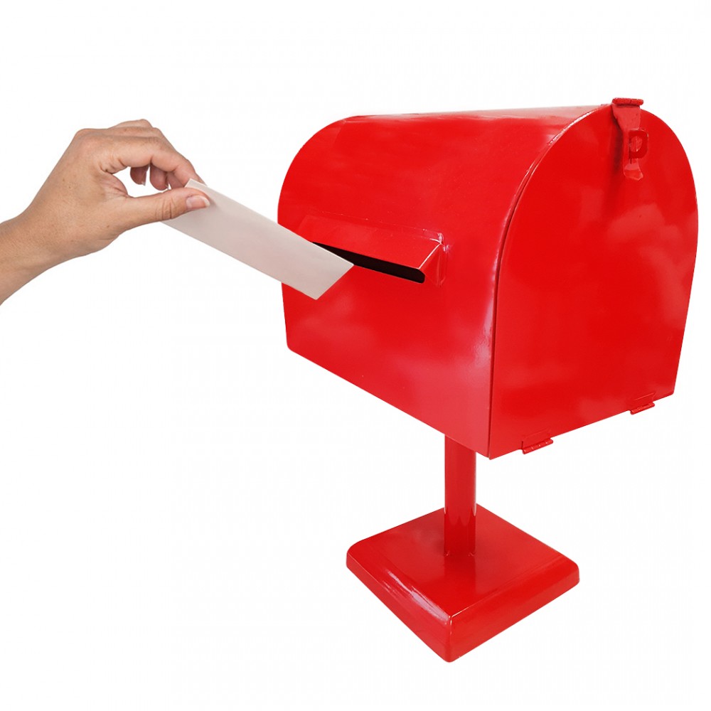 Cassetta della Posta Babbo Natale 42 cm Rossa...