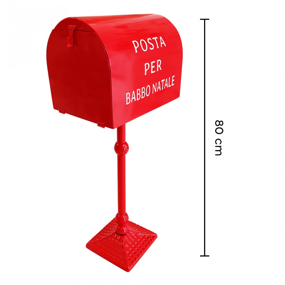 Cassetta della Posta di Babbo Natale 80cm Rossa...