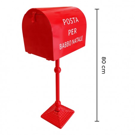 Cassetta della Posta di Babbo Natale 80cm Rossa 280033 Decorazione Natalizia