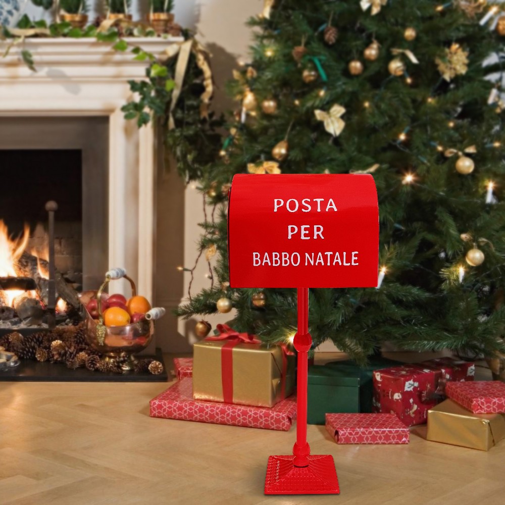 Cassetta della Posta di Babbo Natale 80cm Rossa...