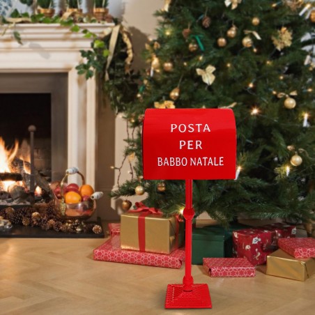 Cassetta della Posta di Babbo Natale 80cm Rossa 280033 Decorazione Natalizia