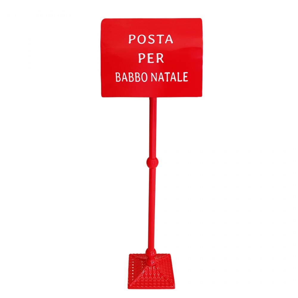 Cassetta della Posta di Babbo Natale 110cm Rossa 280032 Decorazione Natalizia