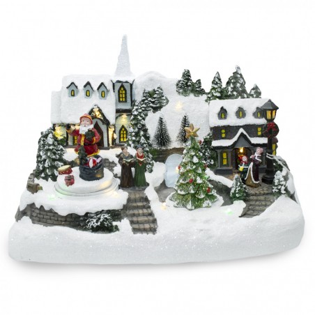 Villaggio Natalizio 361031 Giostra di Natale Luci Suoni e Movimento 32x20x25 cm