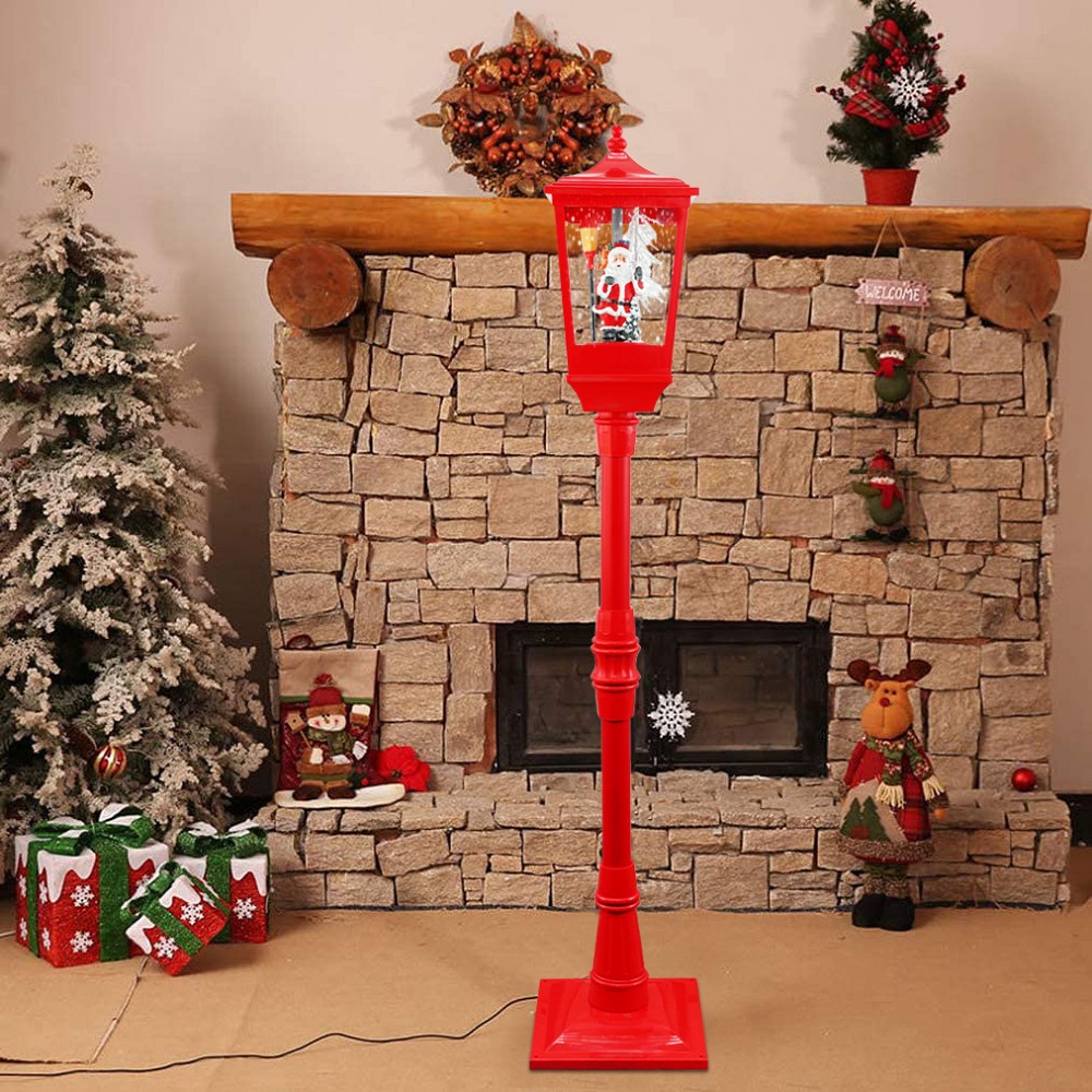 Lampione Rosso di Natale H135 Cm Decorazione...