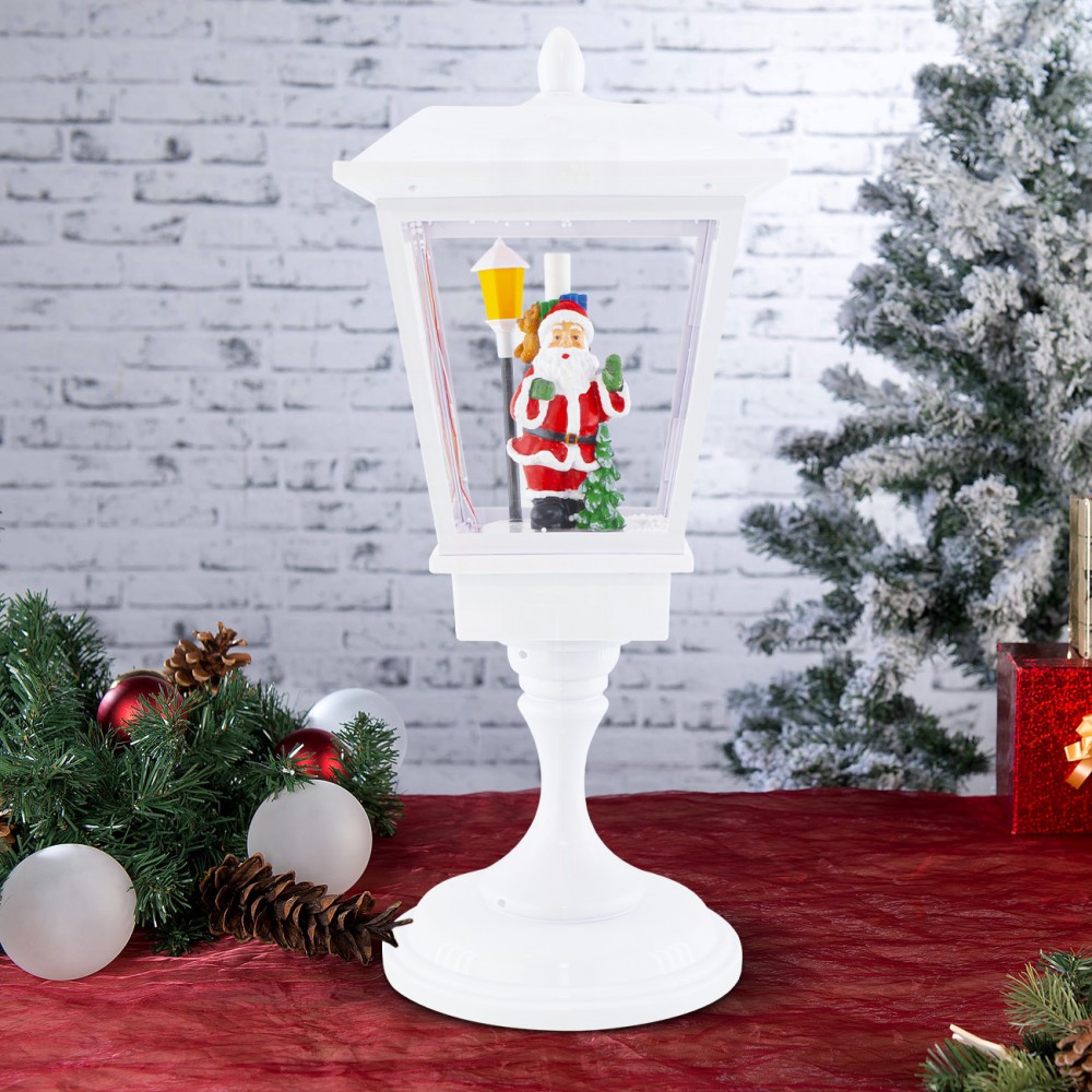 Lampione Bianco Di Natale 243026 Decorazione...