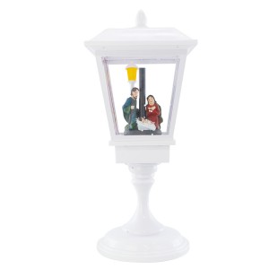 Lampione Bianco Natale 243027 Decorazione Natività 58H cm...