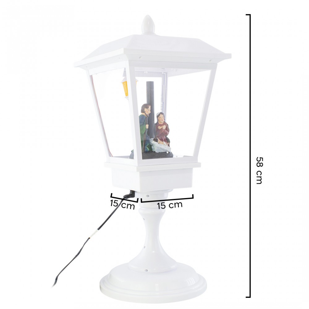 Lampione Bianco Natale 243027 Decorazione...