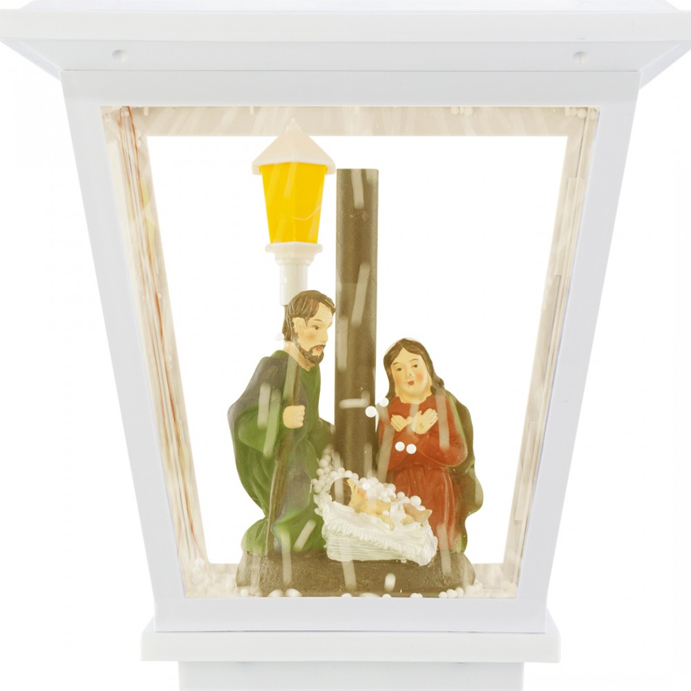 Lampione Bianco Natale 243027 Decorazione...