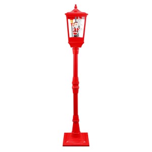 Lampione Rosso Di Natale H180 Cm Decorazione Con Musica E...