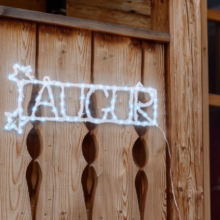 Scritta Luminosa 88 Led Auguri Luce Fredda da Parete 88SP-24 Natale 55x16 cm