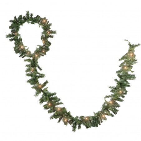 Ghirlanda Natalizia 2,5m Ramo di Albero 140 Punte con Luci Calde a Batteria