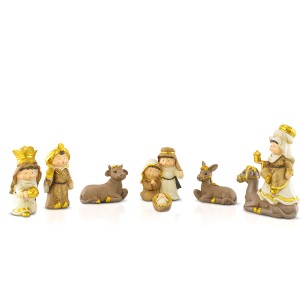 Natività per Presepe 248122 7 pz Statuine con 9 Personaggi Decorazione Natalizia