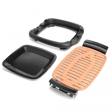 Barbecue Elettrico Antiaderente senza Fumo 1200W Raccogli grasso SMOKELESS Bbq