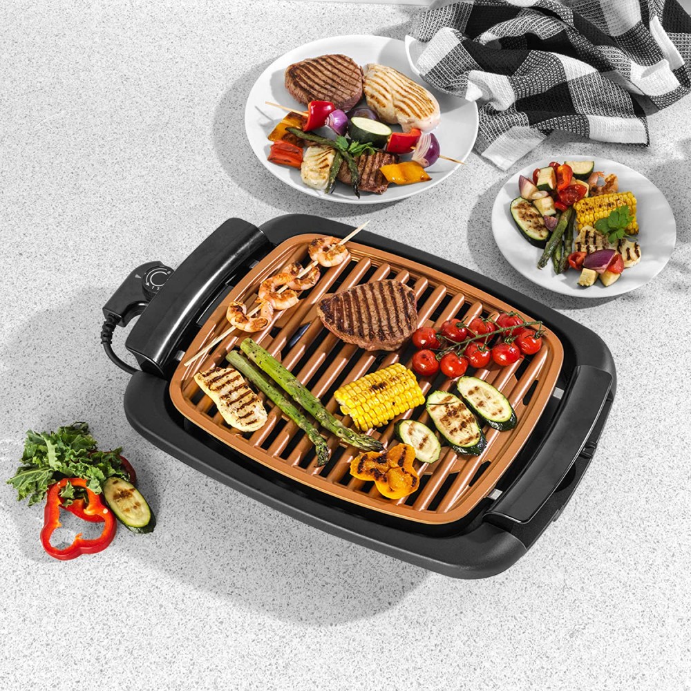 Barbecue Elettrico Antiaderente senza Fumo...