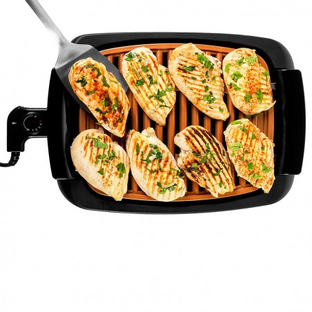 Barbecue Elettrico Antiaderente senza Fumo 1200W Raccogli grasso SMOKELESS Bbq