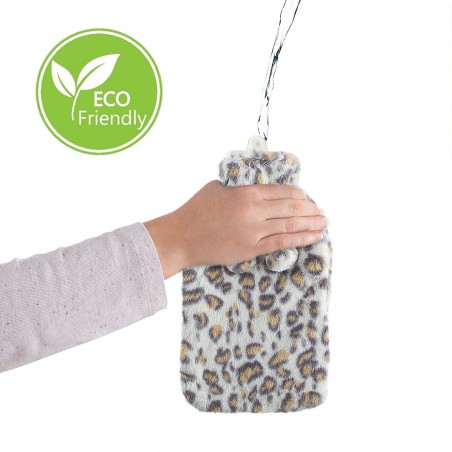 Borsa per Acqua Calda 567912 2Lt Rivestita in Pile Animalier Riscalda E Rilassa