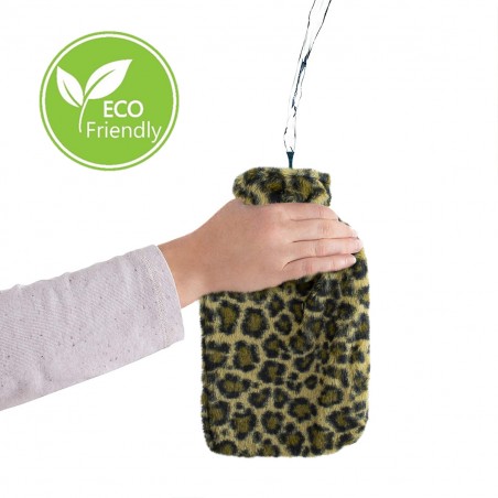 Borsa per Acqua Calda 567912 2Lt Rivestita in Pile Animalier Riscalda E Rilassa