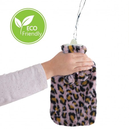 Borsa per Acqua Calda 567912 2Lt Rivestita in Pile Animalier Riscalda E Rilassa