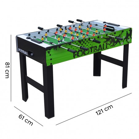 Calcio Balilla in Legno Football 519105 Tavolo per Biliardino 121x61x81Hcm