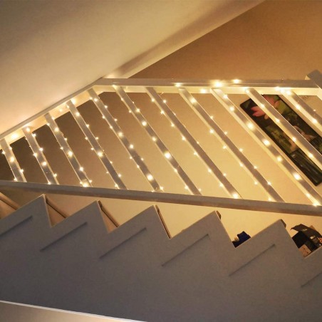 Serie 50 led LUCI NATALIZIE da INTERNO 56104 forma di gocce di luce a batteria