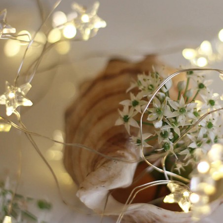 Serie 50 led LUCI NATALIZIE da INTERNO 561081 a forma di stelle a batterie